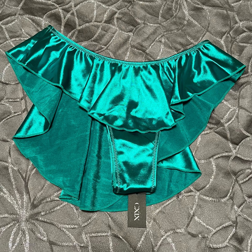 CXIX Pillowtalk Ballerina Skirt - Green Satin